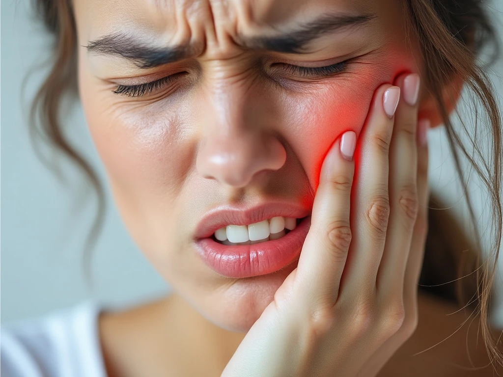 image of women experiencing tooth pain from tooth cavities